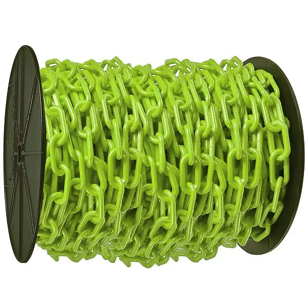 Mr. Chain Plastic Barrier Chain on Reel, Securety Green, 100 Foot Length, 51114