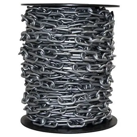 Mr. Chain Plastic Barrier Chain on Reel, Silver, 100 Foot Length, 51108