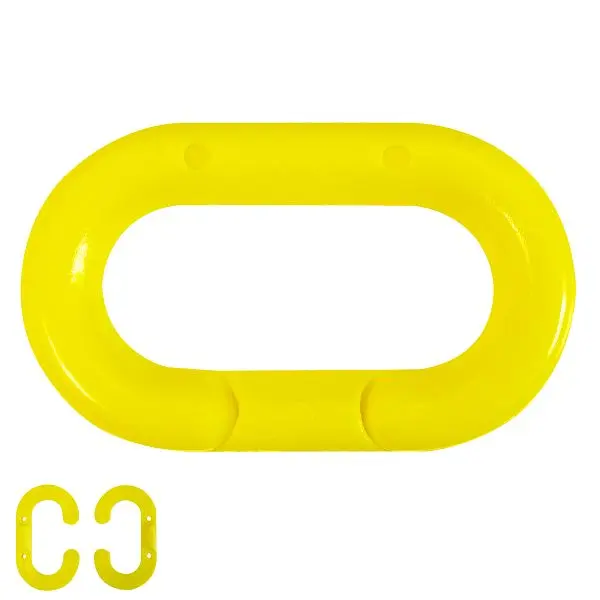 Mr. Chain Plastic Master Link, Yellow, 1-Inch Link Diameter, Quantity: 10 Pieces, 10702-10