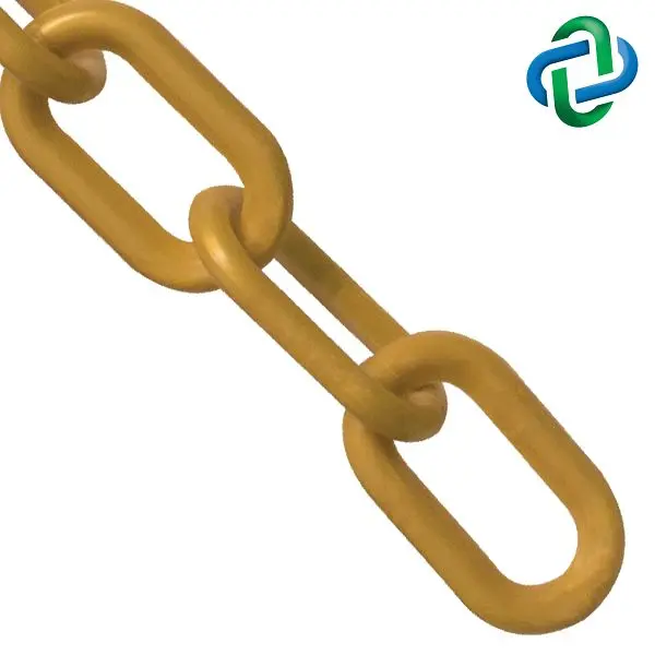 Mr. Chain Polymer Barrier Chain, Gold, 1-Inch Link Diameter, 25-Foot Length, 10009-25