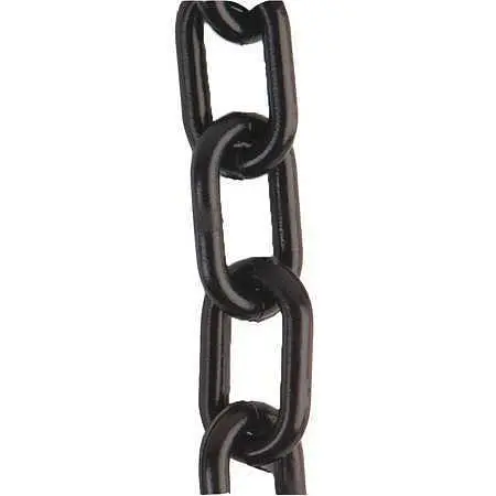 Mr. Chain Polymer Barrier Chain, Matte Black, 2-Inch Link Diameter, 100-Foot Length, 50003-100