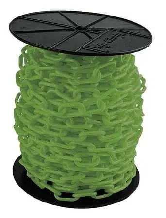 Mr. Chain Polymer Barrier Chain on Reel, Securety Green, 125 Foot Length, 50114