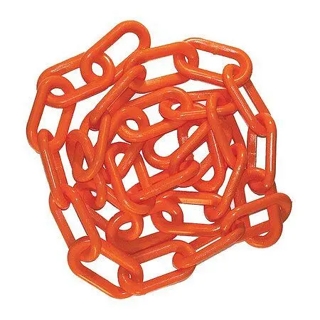 Mr. Chain Polymer Barrier Chain, Securety Orange, 1.5-Inch Link Diameter, 100-Foot Length, 30012-100