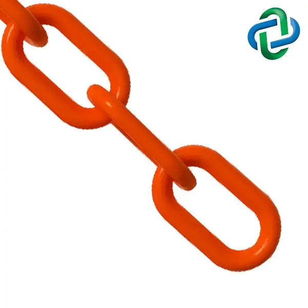Mr. Chain Polymer Barrier Chain, Traffic Orange, 3-Inch Link Diameter, 25-Foot Length, 80013-25