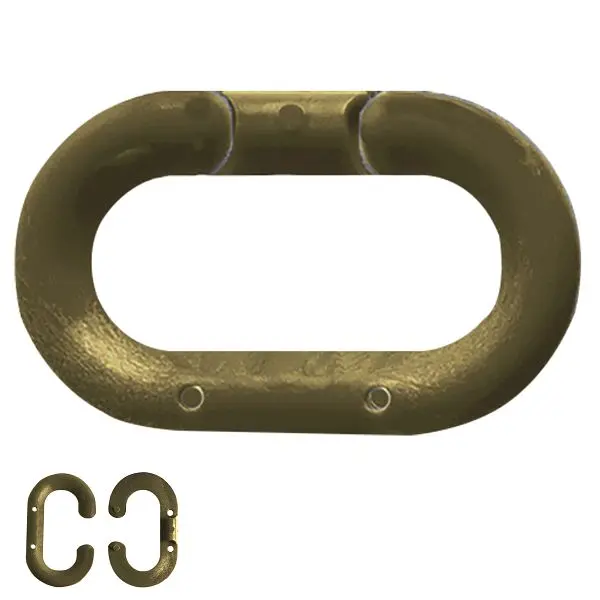 Mr. Chain Polypropylene Master Link, Khaki Gold, 2-Inch Link Diameter, Quantity: 10 Pieces, 50707-10