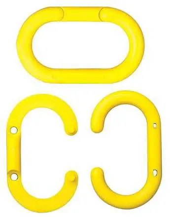Mr. Chain Polypropylene Master Link, Yellow, 2-Inch Link Diameter, Quantity: 10 Pieces, 50702-10