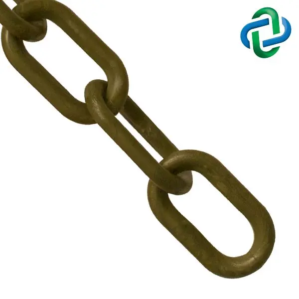 Mr. Chain PVC Barrier Chain, Khaki Gold, 2-Inch Link Diameter, 50-Foot Length, 50007-50