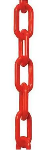 Mr. Chain PVC Barrier Chain, Red, 1.5-Inch Link Diameter, 50-Foot Length, 30005-50