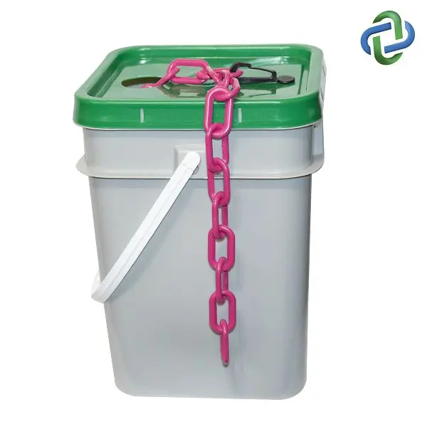 Mr. Custom Chain Plastic Barrier Chain Pail, Securety Clevis Pink 70 Foot Length, 80025-P Mr. Chain
