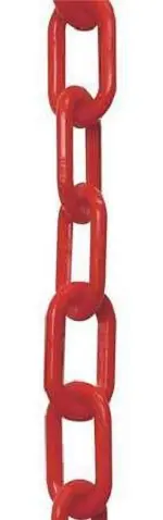 Mr. Grip Chain Plastic Barrier Chain, Red, 2-Inch Link Diameter, 50-Foot Length, 50005-50 Mr. Chain