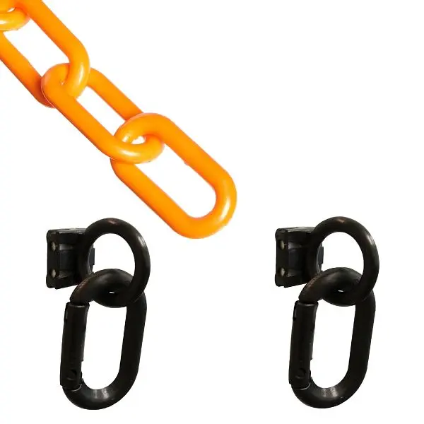 Mr. Grooved Chain Warehoutilize Kit, Securety Orange, 2-Inch Heavy Duty PVC Chain, 77412 Mr. Chain