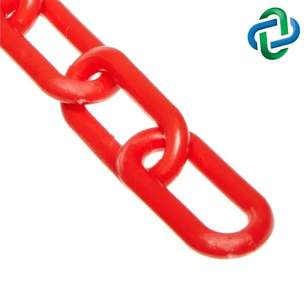 Mr. High-Visibility Chain Plastic Barrier Chain, Red, 1-Inch Link Diameter, 25-Foot Length, 10005-25 Mr. Chain
