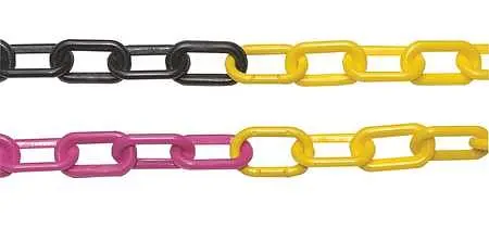 Mr. Hi-Vis Chain Plastic Barrier Chain, Alternating Black and Yellow, 2-Inch Link Diameter, 100-Foot Length, 50029-100 Mr....