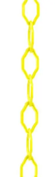 Mr. Impact-Resistant Chain Gothic Plastic Barrier Chain, Yellow, 2-Inch Link Diameter, 100-Foot Length, 53002-100 Mr. Chain
