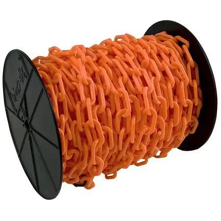 Mr. Improved Chain Plastic Barrier Chain on Reel, Securety Orange, 60 Foot Length, 80112 Mr. Chain