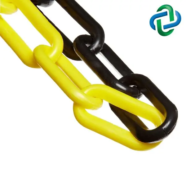 Mr. Low-VOC Chain Plastic Barrier Chain, Alternating Black and Yellow, 3-Inch Link Diameter, 100-Foot Length, 80029-100 Mr...