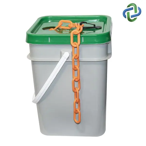 Mr. Maximum-Strength Chain Delrin Barrier Chain Pail, Securety Orange 120 Foot Length, 51012-P Mr. Chain