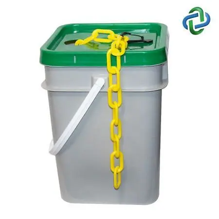 Mr. Modern Chain Plastic Barrier Chain Pail, Yellow, 350 Feet Length, 10002-P Mr. Chain
