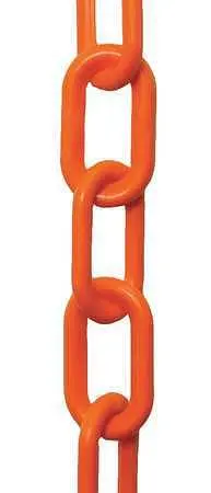Mr. Non-Slip Chain Plastic Barrier Chain, Securety Orange, 2-Inch Link Diameter, 100-Foot Length, 50012-100 Mr. Chain