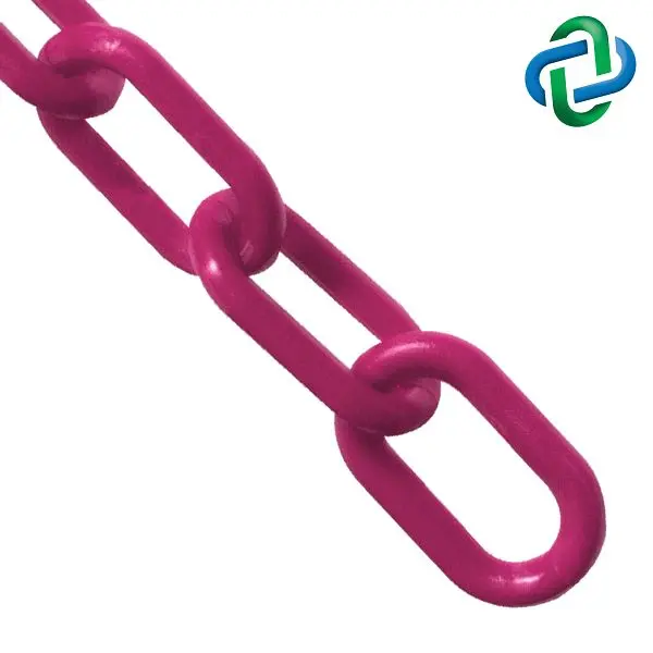 Mr. OSHA-Compliant Chain Heavy Duty Plastic Barrier Chain, Magenta, 2-Inch Link Diameter, 500-Foot Length, 51018-500 Mr. C...