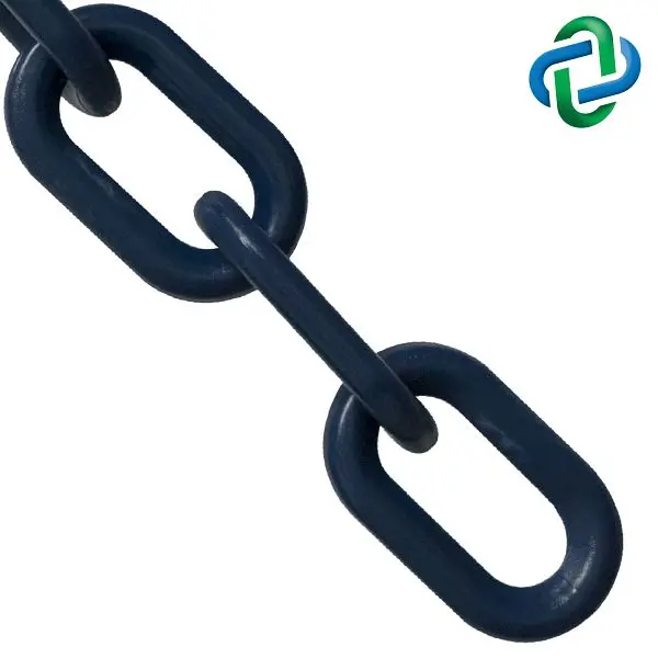 Mr. Precision Chain Heavy Duty Plastic Barrier Chain, Cobalt Blue, 2-Inch Link Diameter, 50-Foot Length, 51066-50 Mr. Chain