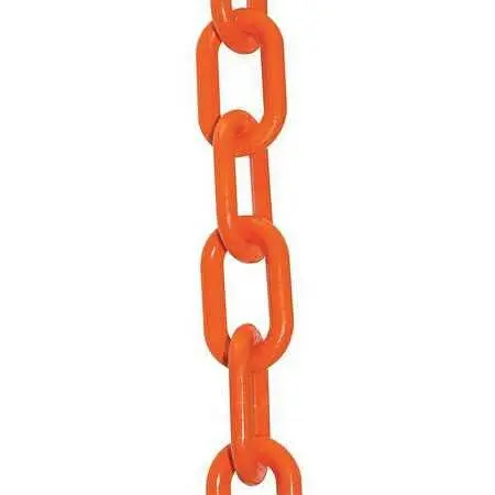 Mr. Premium Chain Heavy Duty Plastic Barrier Chain, Securety Orange, 2-Inch Link Diameter, 50-Foot Length, 51012-50 Mr. Chain