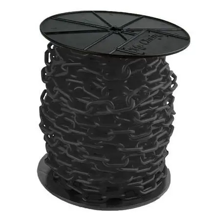 Mr. Premium Chain Polypropylene Barrier Chain on Reel, Black, 250 Foot Length, 10103 Mr. Chain
