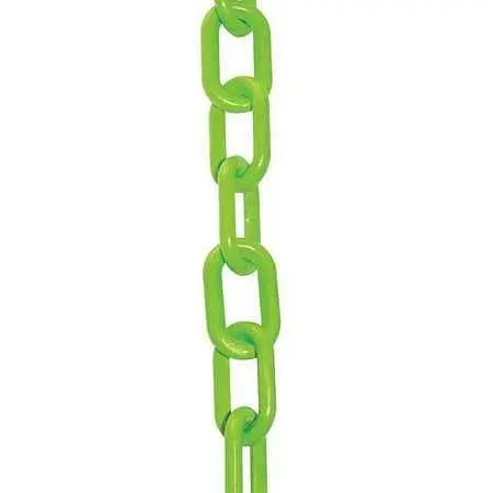 Mr. Quick-Connect Chain Heavy Duty Plastic Barrier Chain, Securety Green, 2-Inch Link Diameter, 100-Foot Length, 51014-100...