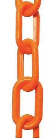 Mr. Safety Chain ABS Plastic Barrier Chain, Securety Orange, 2-Inch Link Diameter, 50-Foot Length, 50012-50 Mr. Chain