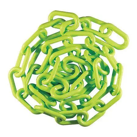 Mr. Scratch-Resistant Chain Plastic Barrier Chain, Securety Green, 2-Inch Link Diameter, 500-Foot Length, 50014-500 Mr. Chain