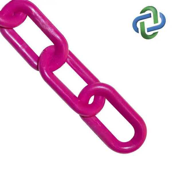 Mr. Snap-On Chain Plastic Barrier Chain, Securety Cotter Pink, 1-Inch Link Diameter, 50-Foot Length, 10025-50 Mr. Chain