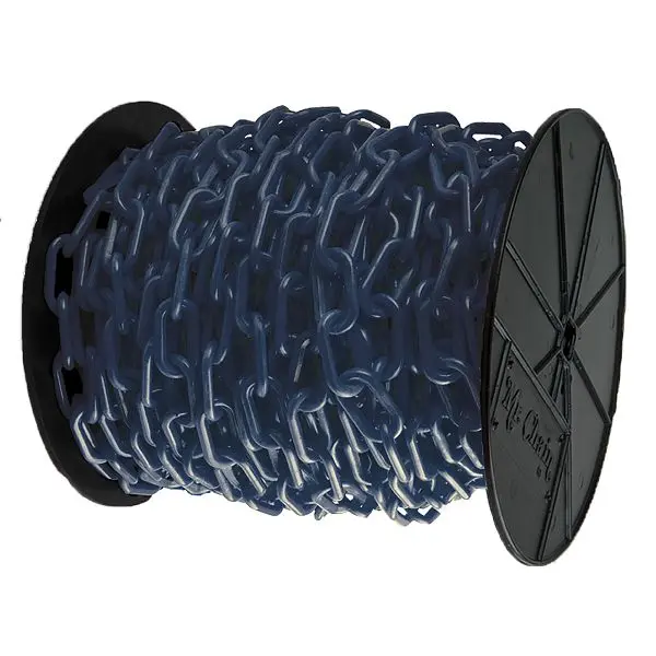 Mr. Strong Chain Plastic Barrier Chain on Reel, Cobalt Blue, 100 Foot Length, 51166 Mr. Chain