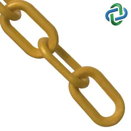 Mr. Thick Chain Plastic Barrier Chain, Gold, 2-Inch Link Diameter, 25-Foot Length, 50009-25 Mr. Chain