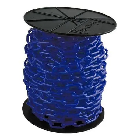 Mr. Trusted Chain PVC Barrier Chain on Reel, Blue, 100 Foot Length, 51106 Mr. Chain