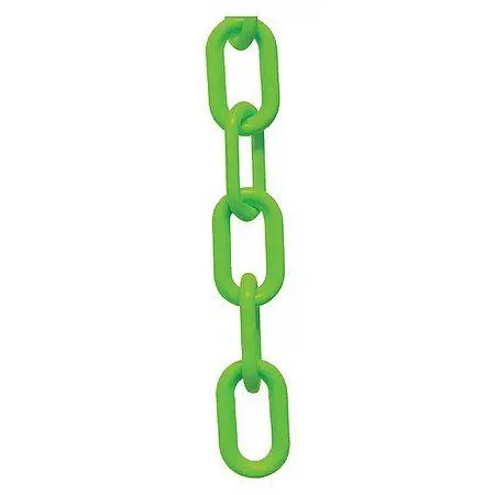 Mr. Unique Chain Heavy Duty Plastic Barrier Chain, Securety Green, 2-Inch Link Diameter, 25-Foot Length, 51014-25 Mr. Chain