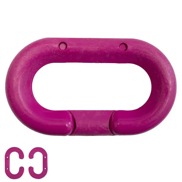 Mr. Wear-Resistant Chain Plastic Master Link, Magenta, 2-Inch Link Diameter, Quantity: 10 Pieces, 50718-10 Mr. Chain