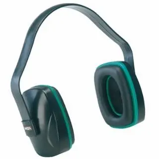 MSA Economuff Multi-Position Earmuffs, 23 Dba/24 Dba, Black/Green, Under Chin/Behind Head/Over--Head, 10061273