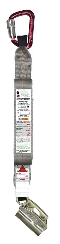 Super Sleeve Anchor Securety Energy Absorber -End Aluminum Carabiner 5006-Z B-End Integral Adjuster Rope Grab, 6196-M Supe...