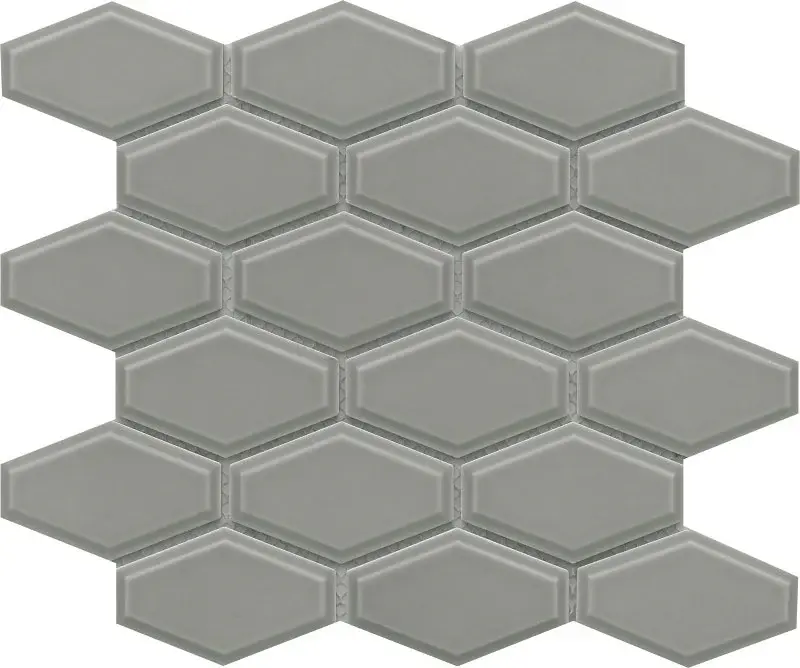 Emser Tile Reward Series F27REWADO1011MHW Porcelain Mosaic Tile, 11 L Tile, 10 W Tile, Pressed Edge, Dove