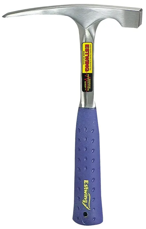 Estwing E3-20BLC/E3-20BL Bricklayer Hammer, 20 oz Head, Tile Setter, Smooth Head, Chromed Head, 11-1/4 OAL