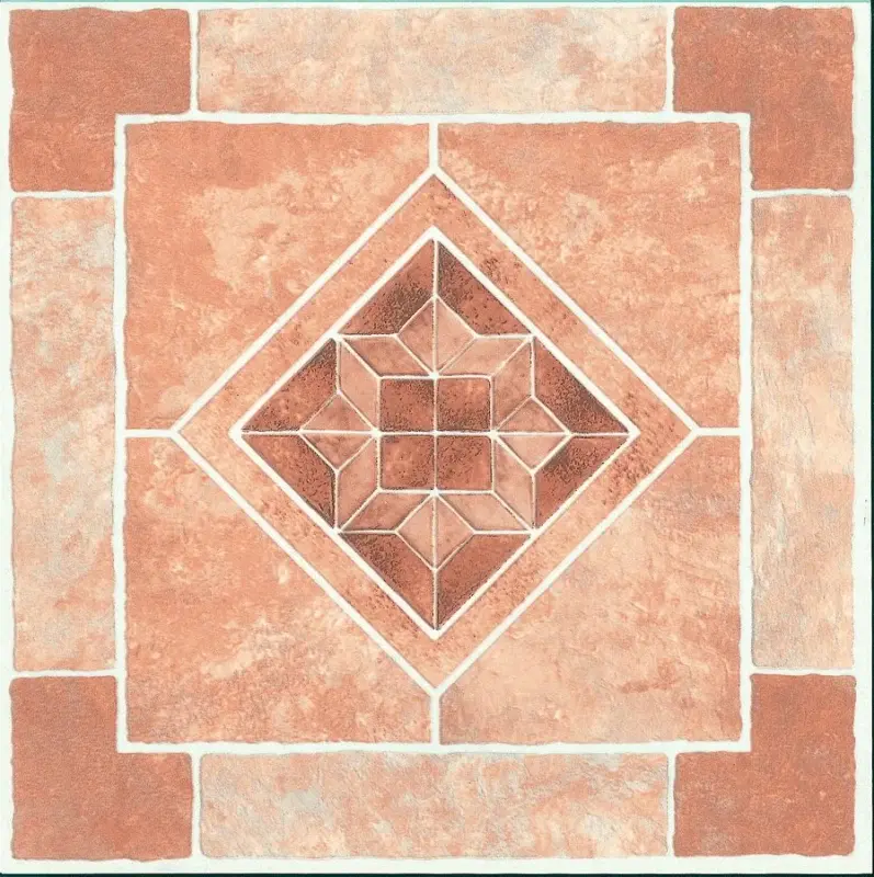 ProSource CL2071 Vinyl Floor Tile, 12 L Tile, 12 W Tile, Square Edge, Diamond Stone