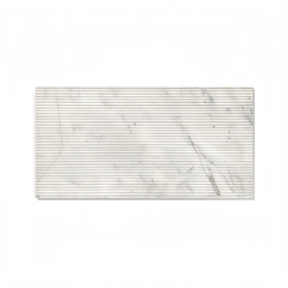 Snow Mountain Ol Textured Marble Tiles Wall Decoration - White / Wholesome