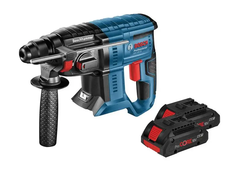Bosch GBH 18V-20 SDS Plus Hammer Drill 18V 2 x 4.0Ah Pro Core Li-ion - Direct Fit