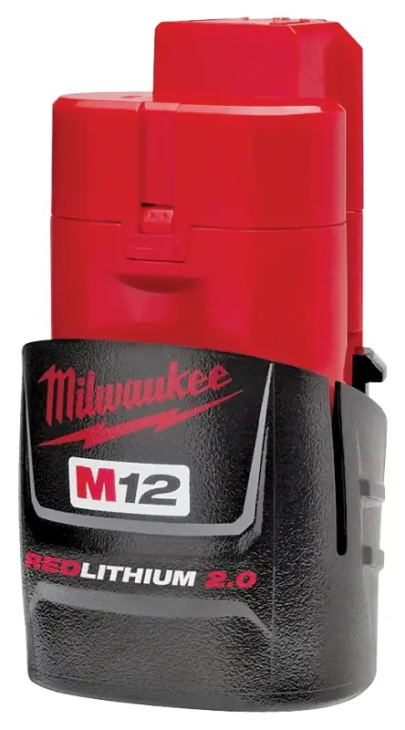 Milwaukee 48-11-2420 Re-energizable Battery Pack, 12 V Battery, 2 Ah, 1/2 hr Charging