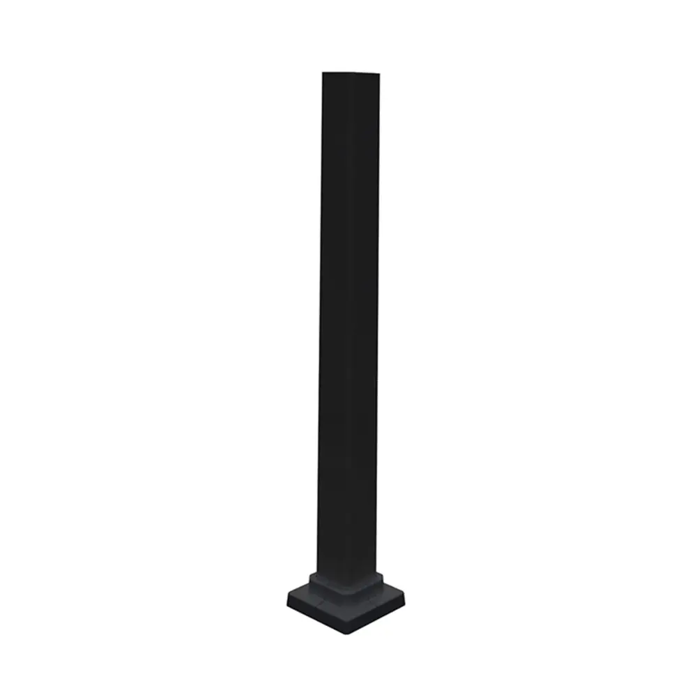 Black Aluminium Stair Post Duo Railing 36'' High Rail, 34-1/2'' x 2''
