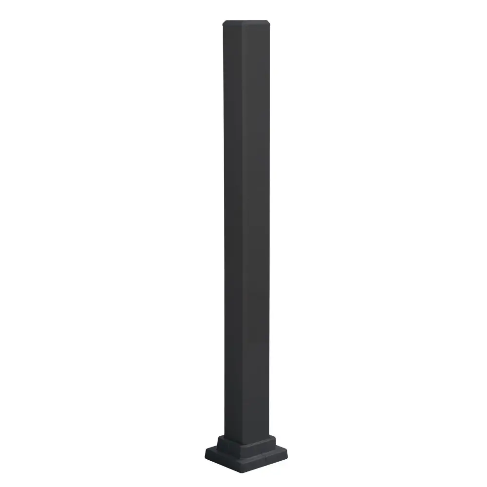 Black Aluminum Stair Post 36'' High Railing, 40-1/2'' x 2''