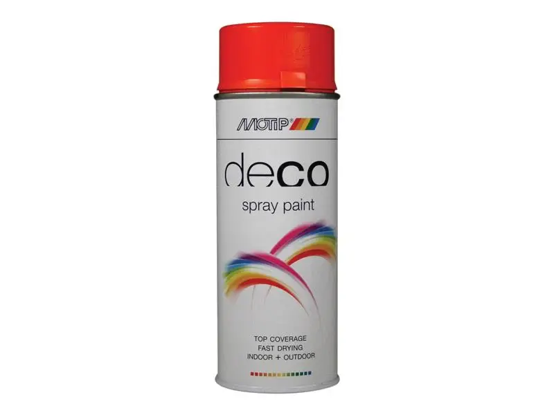 MOTIP Deco Spray Paint High Gloss RAL 2004 100% Orange 400ml