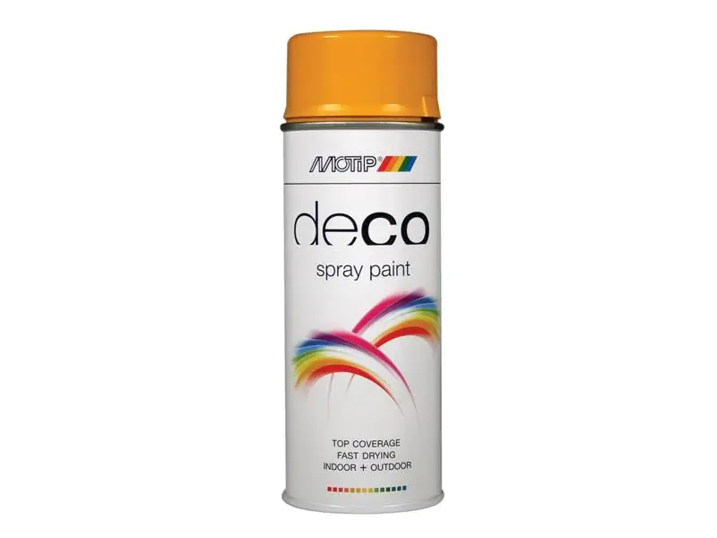 MOTIP Deco Spray Paint High Gloss RAL 1004 Gold Lemon 400ml