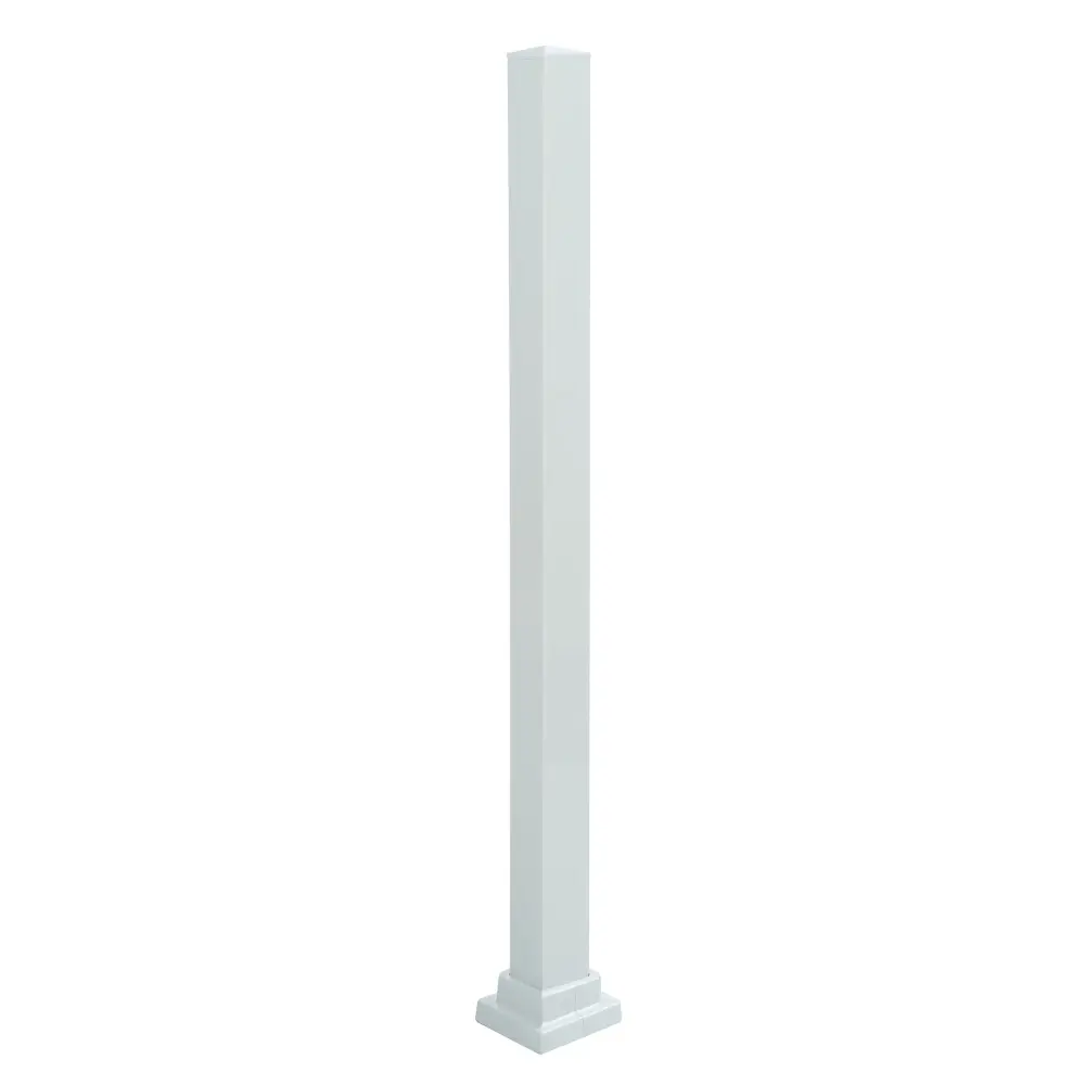 White Aircraft-grade Mounting Post 42'' High Railing, 43-1/2'' x 2''