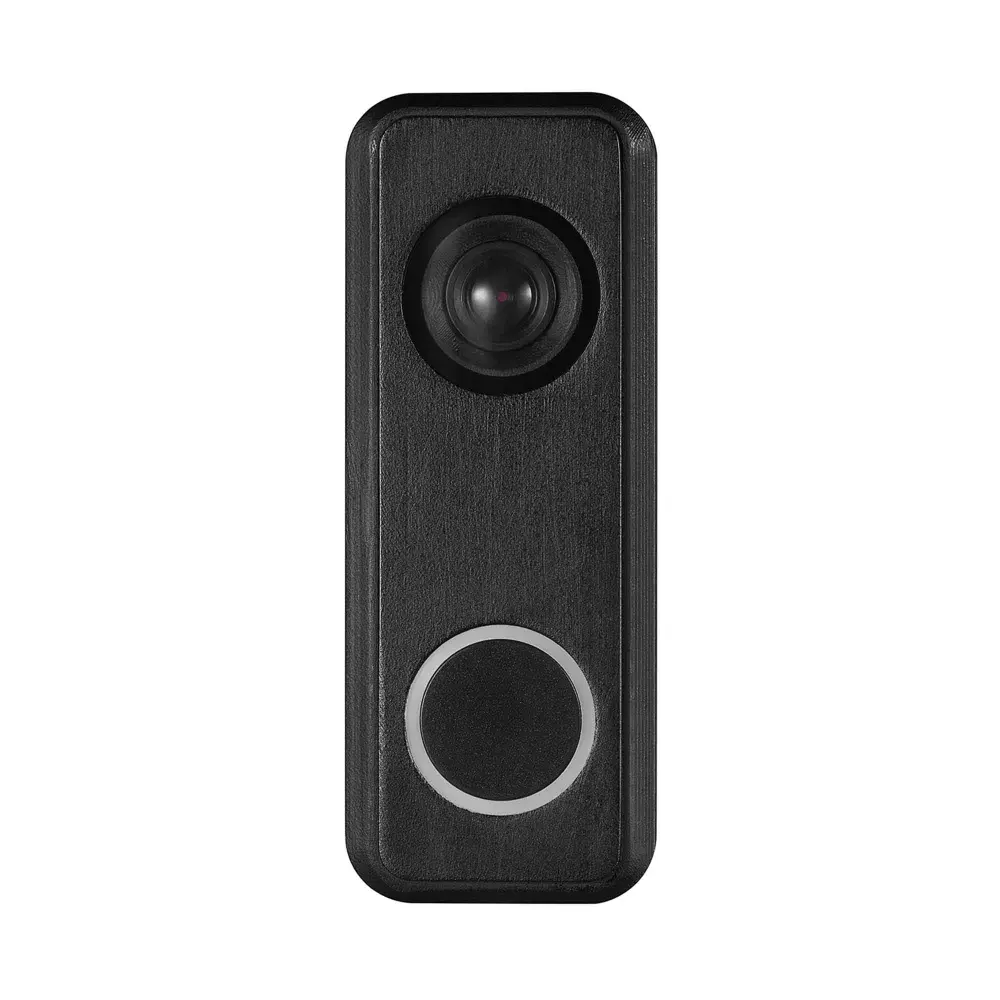 Wireless Doorbell Lighted Push Button and Video Smart Decoy, Jet-black